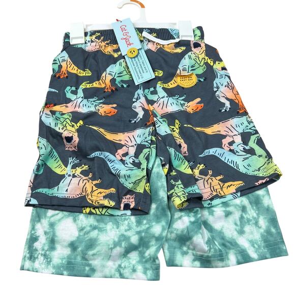 Cat & Jack Boys' Dinosaur and Tie-Dye Pajama Bottom Set - Size Small - NWT - Picture 1 of 6